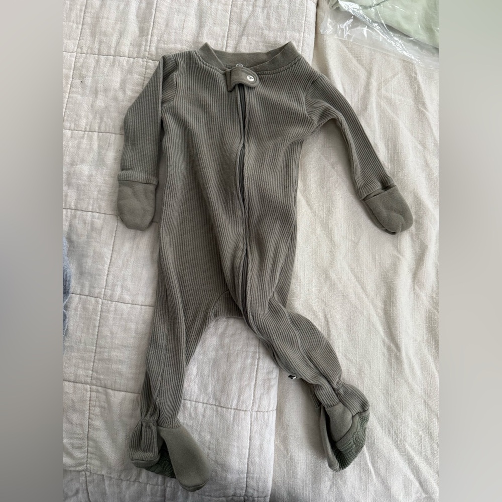 Burt's Bees Olive Green Kids Footie